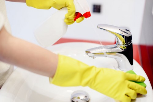 Local cleaners preparing a Barnes flat for tenancy handover