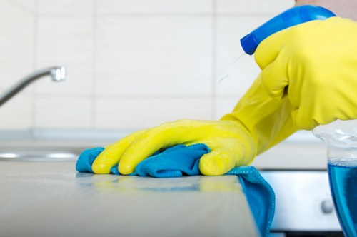 Clean and tidy meeting room as part of office cleaning services in Barnes