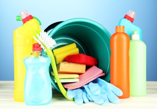 Cleaner preparing a Barnes home for a deep clean visit